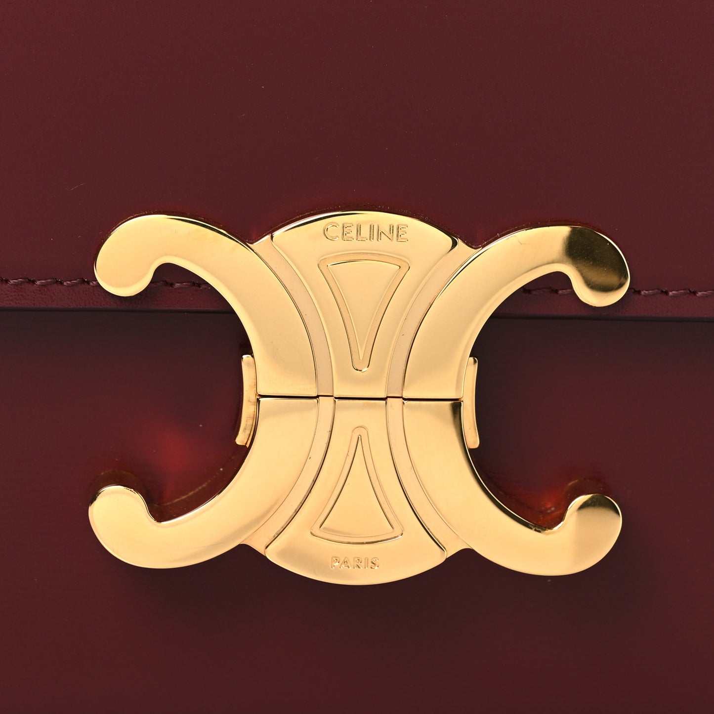 Shiny Calfskin Teen Triomphe Light Burgundy