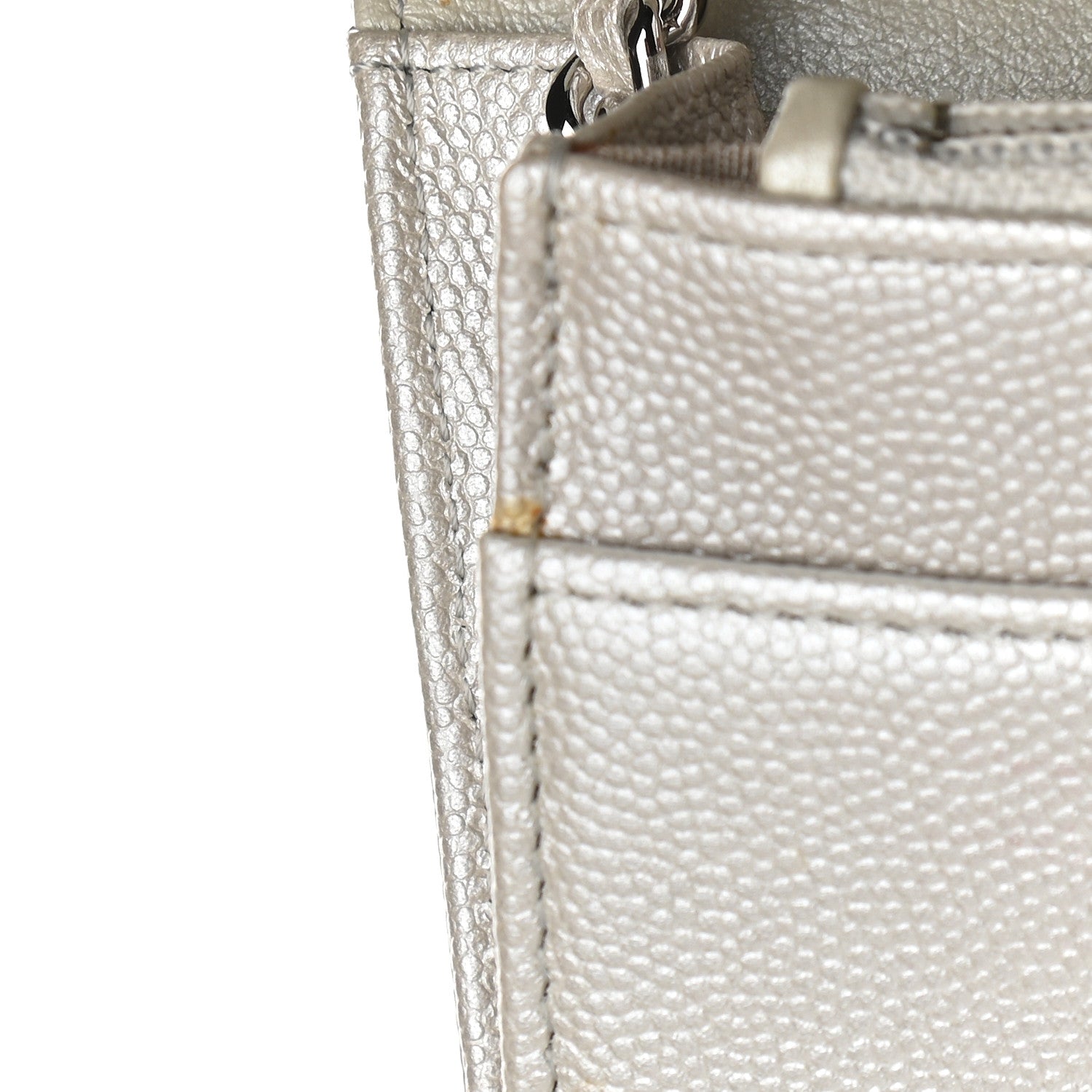 Chanel Caviar Sevruga Wallet on Chain WOC Silver 11 of 11