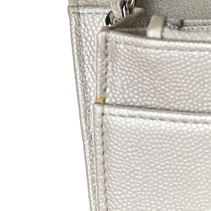Chanel Caviar Sevruga Wallet on Chain WOC Silver 11 of 11