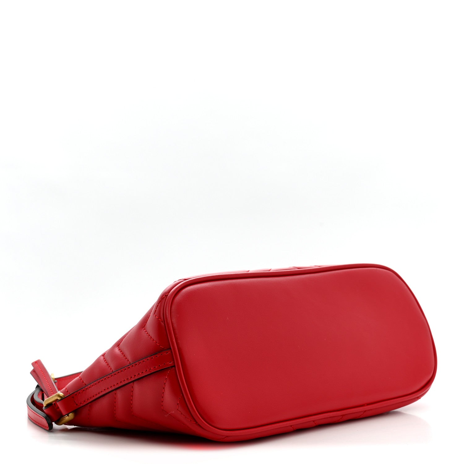 Gucci Calfskin Matelasse Chevron GG Marmont Sling Shoulder Bag Rosso 4 of 11
