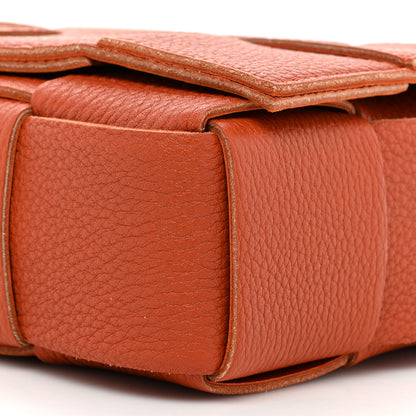 Bottega Veneta Grained Calfskin Maxi Intreccio Cassette Crossbody Bag Maple 7 of 12