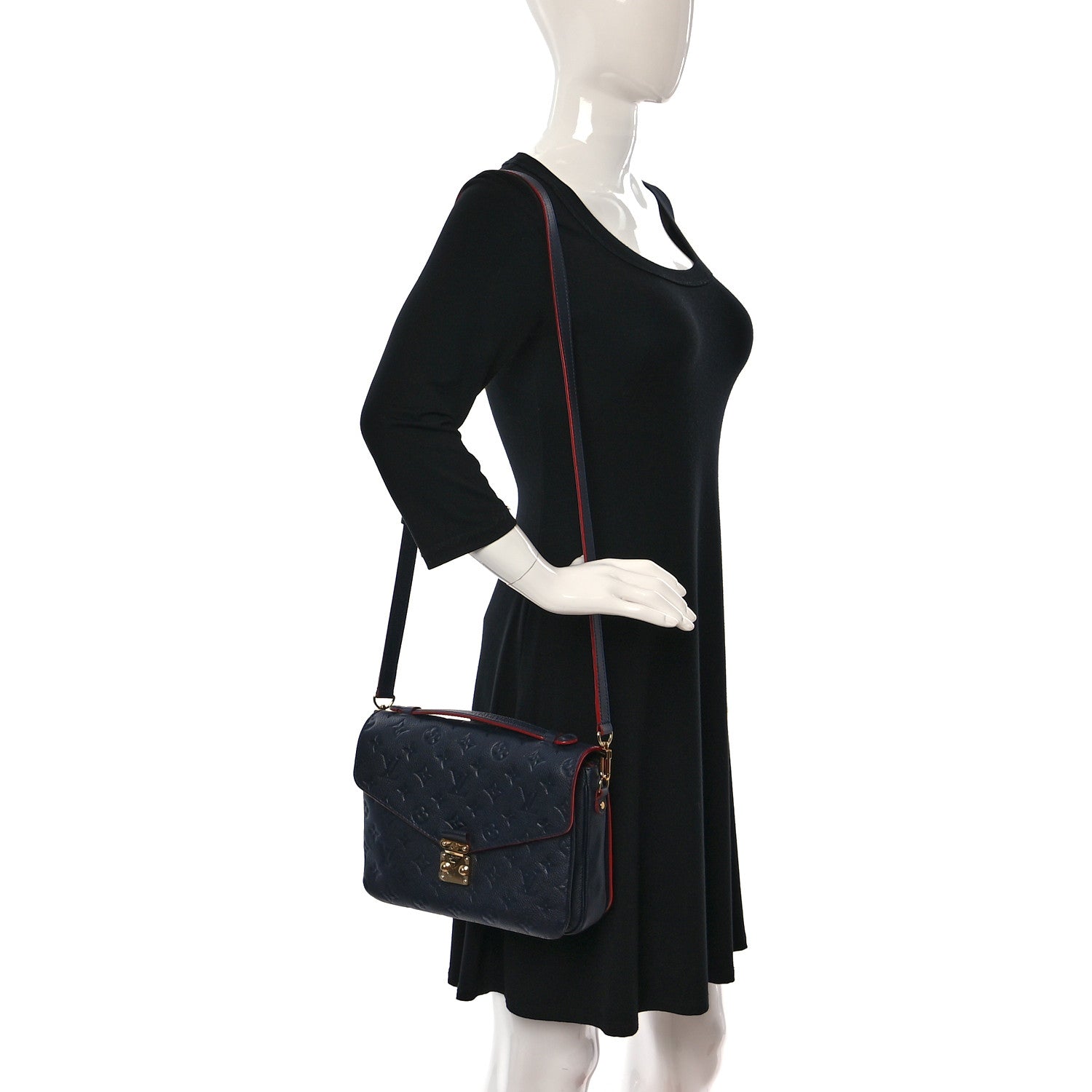 Louis Vuitton Empreinte Pochette Metis Marine Rouge 2 of 9