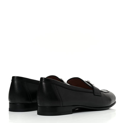Hermes Goatskin Womens Paris Loafers 38 Black 4 of 9