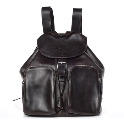 Prada Calfskin Backpack Brown 1 of 9
