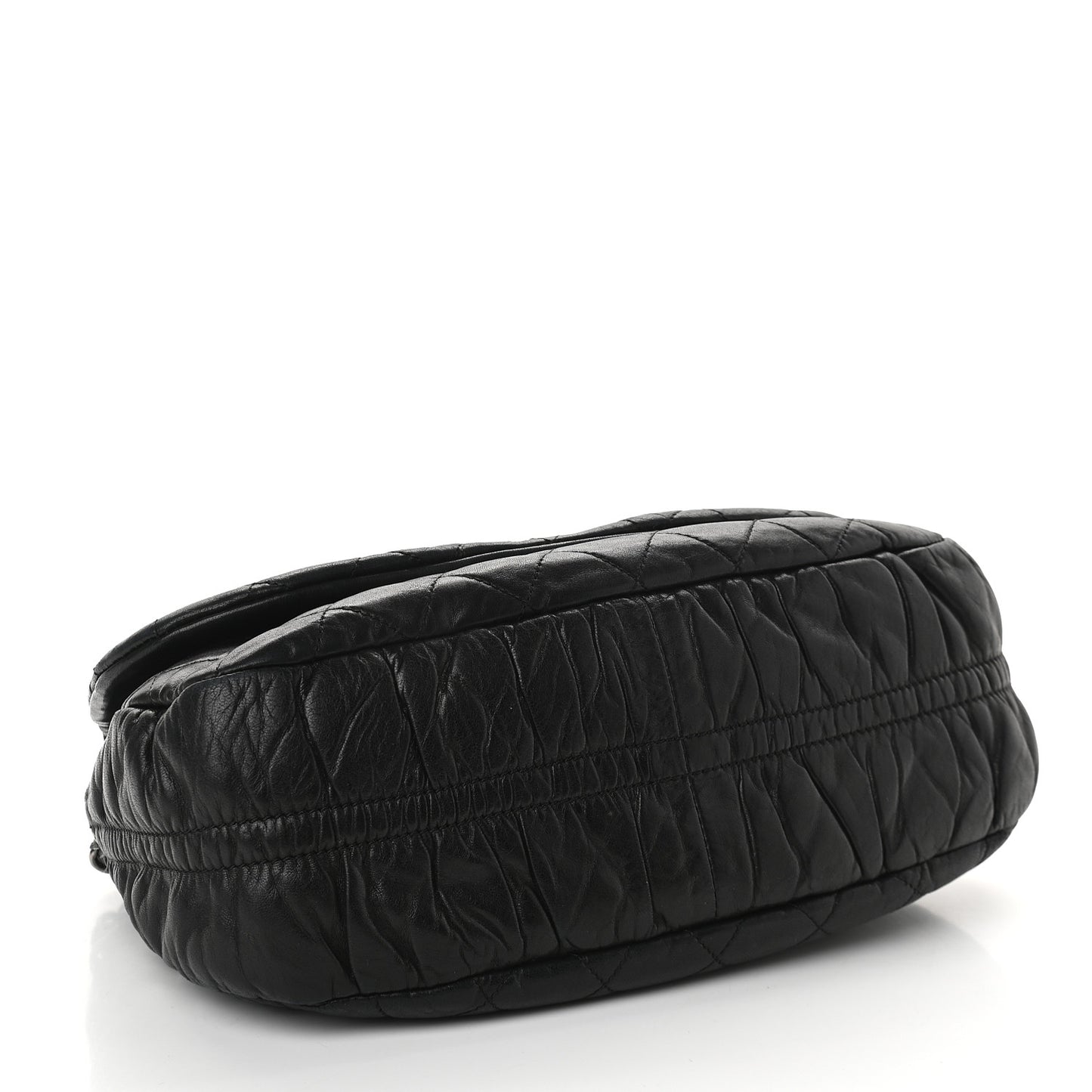 Lambskin Quilted Small Sharpei Flap Black