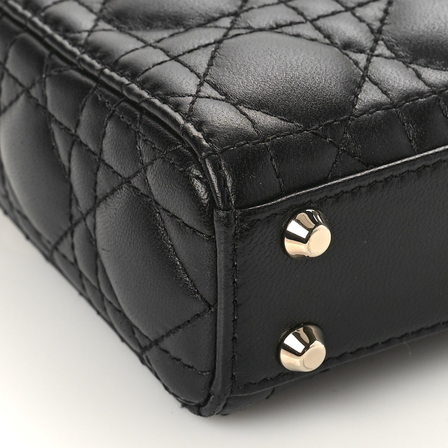 Lambskin Cannage Micro Lady Dior Black