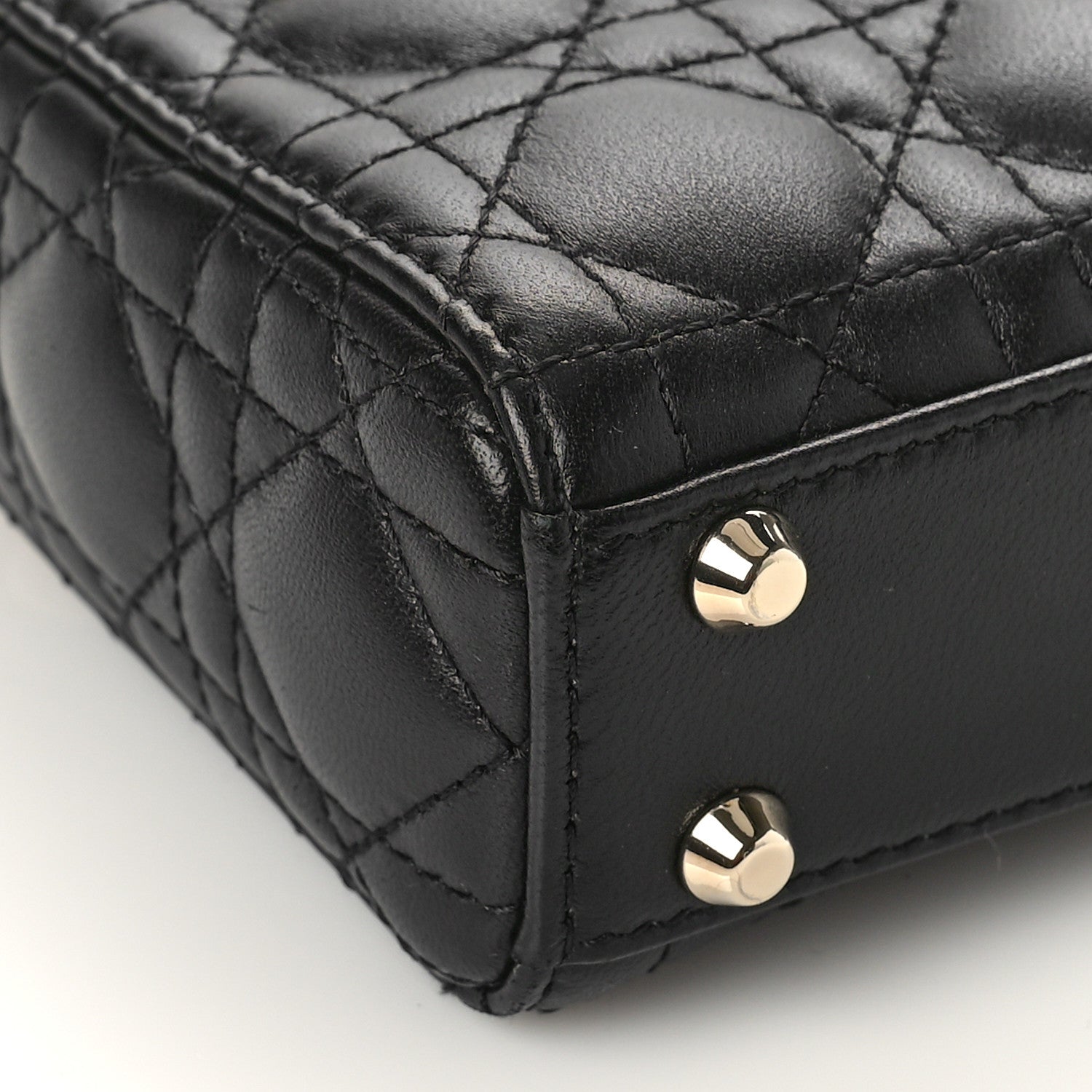 Christian Dior Lambskin Cannage Micro Lady Dior Black 7 of 10