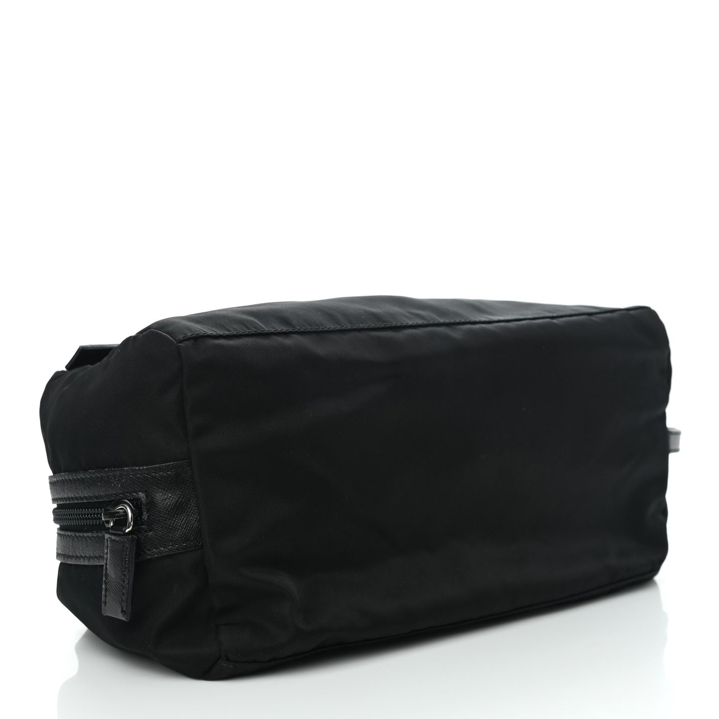 Re-Nylon Saffiano Travel Pouch Black
