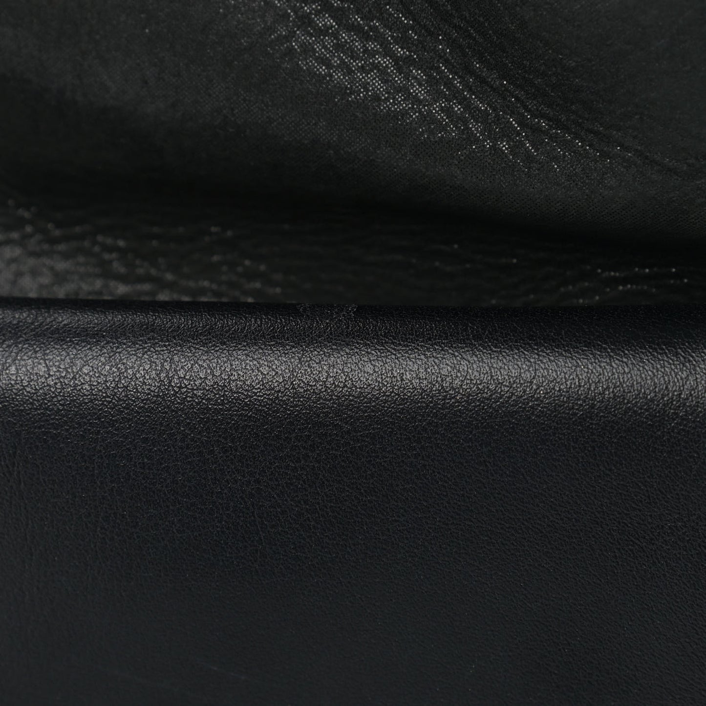 Iridescent Calfskin Jumbo In the Mix Double Flap Black