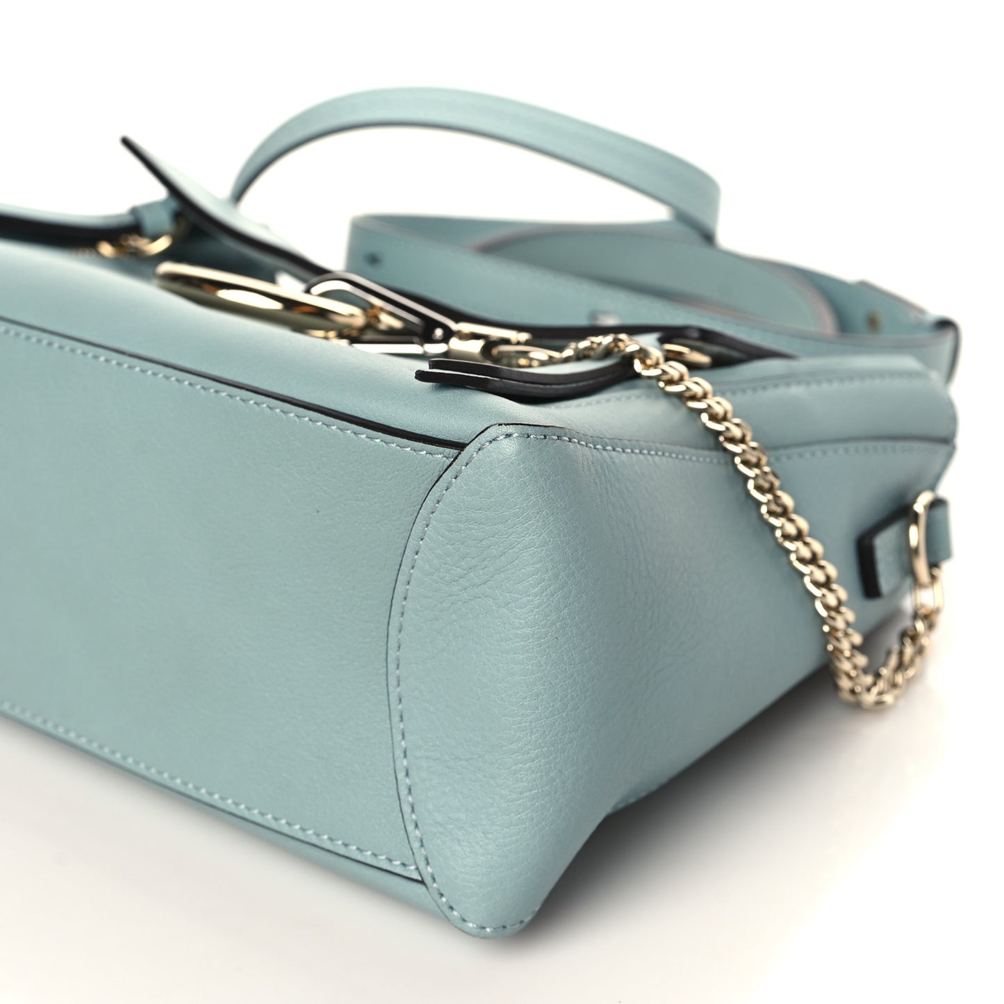 Calfskin Small Faye Day Shoulder Bag Faded Blue