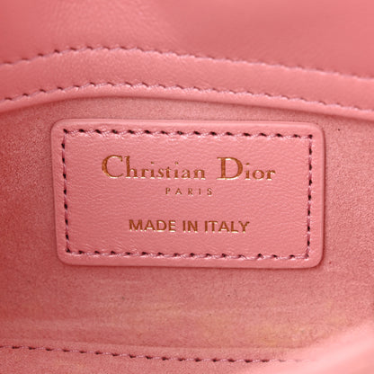 Christian Dior Metallic Lambskin Cannage Micro Lady D-Joy Pink 6 of 11