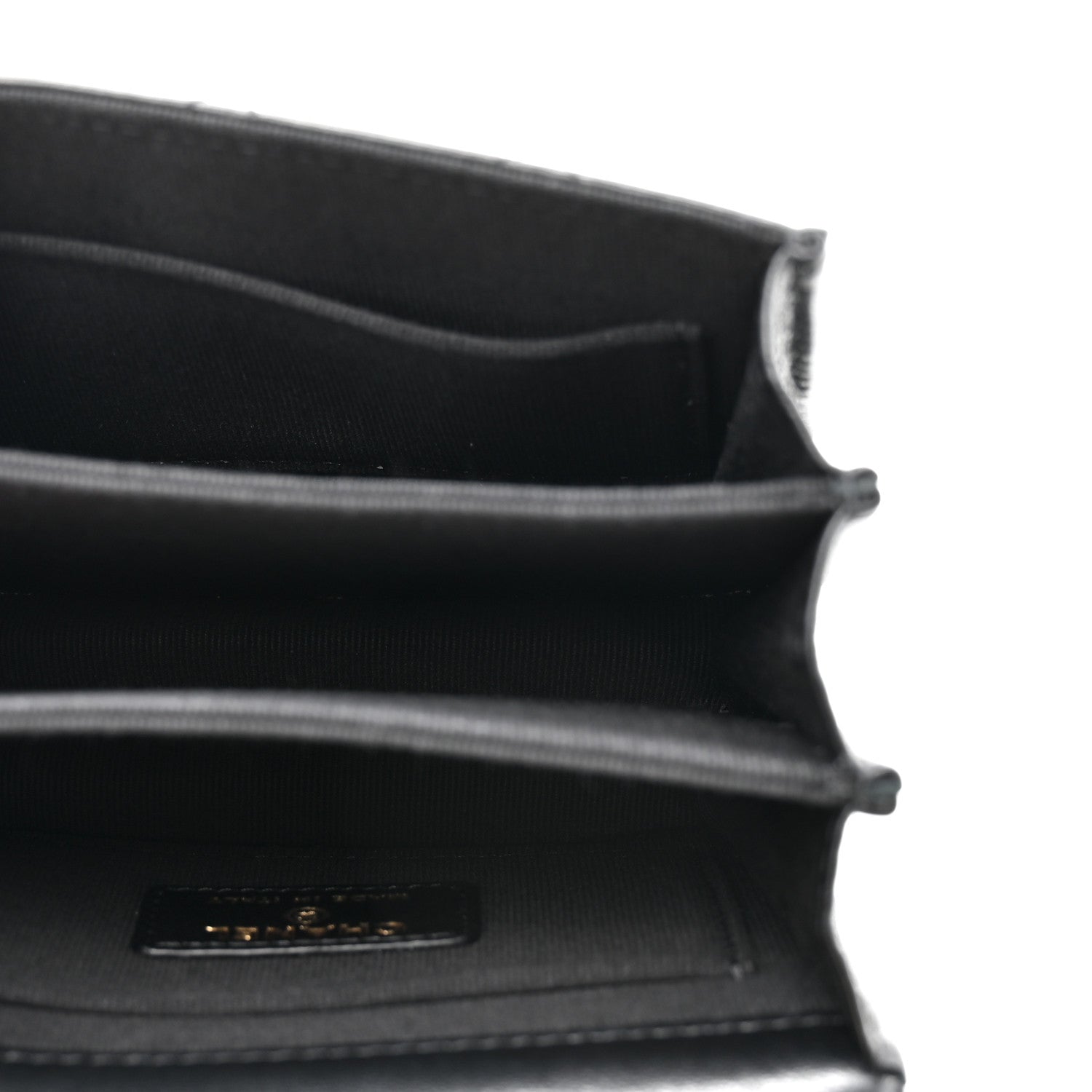 Chanel Lambskin Metal Quilted Top Handle Flap Clutch With Chain Black 5 of 11