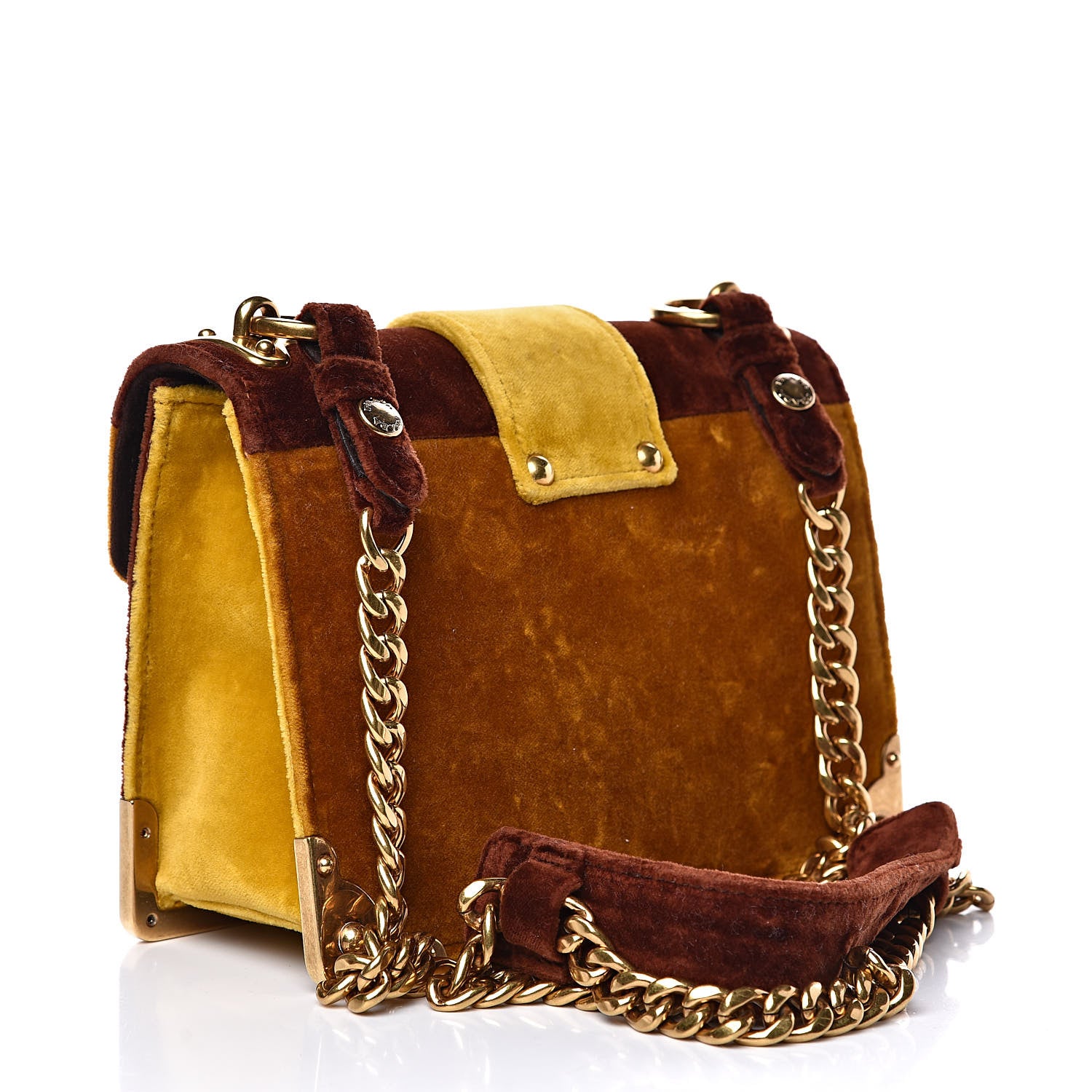 Prada Velluto Lions Head Cahier Shoulder Bag Ambra 3 of 12