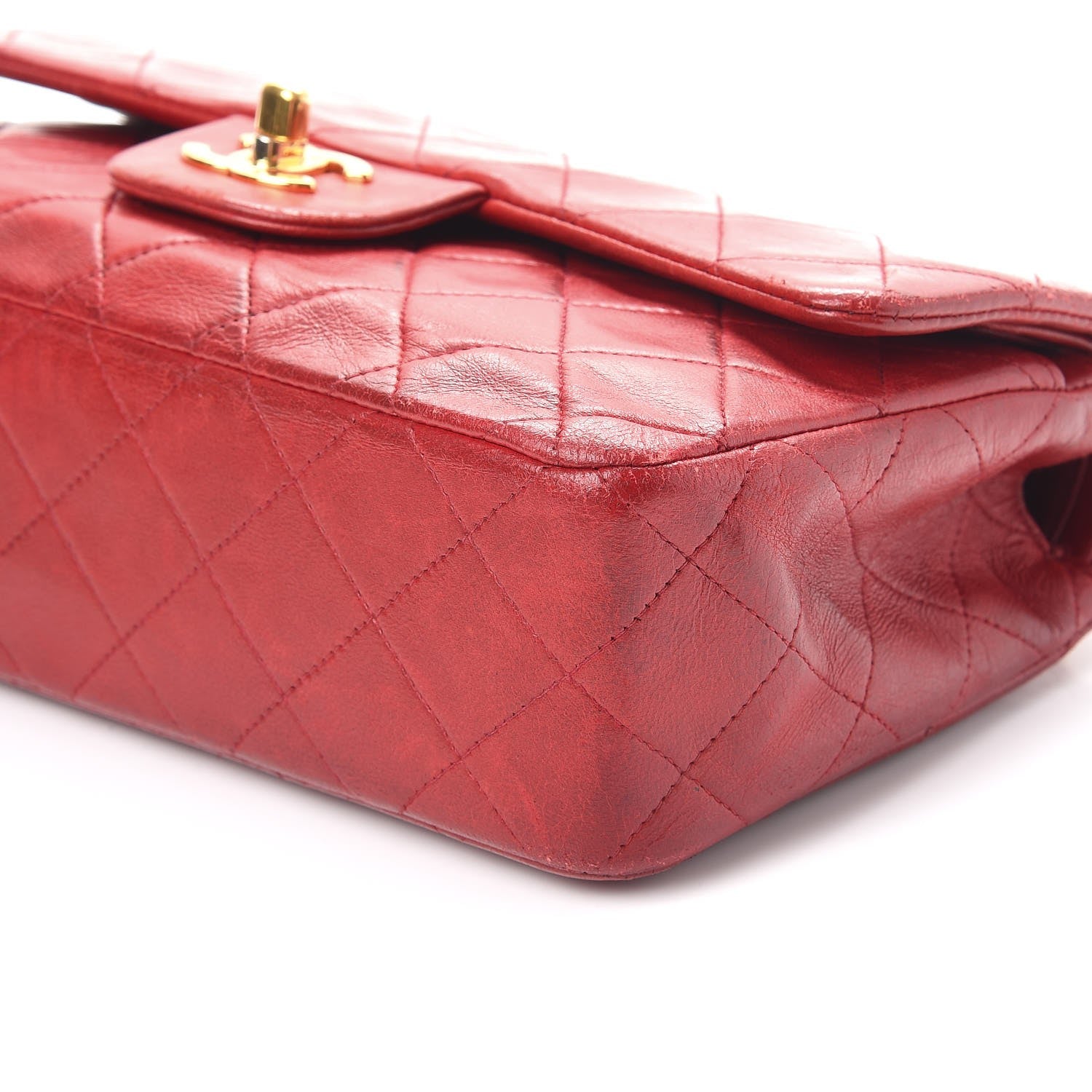 Chanel Lambskin Quilted Small Double Flap Red 17 of 17