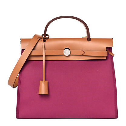 Hermes Vache Hunter Toile Herbag Zip 31 PM Tosca 1 of 9