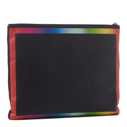 Louis Vuitton Taiga Rainbow Pochette A4 Black 3 of 8