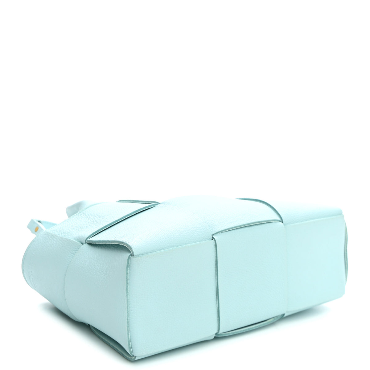Bottega Veneta Grained Calfskin Maxi Intrecciato Mini Arco Tote Pale Blue 5 of 10