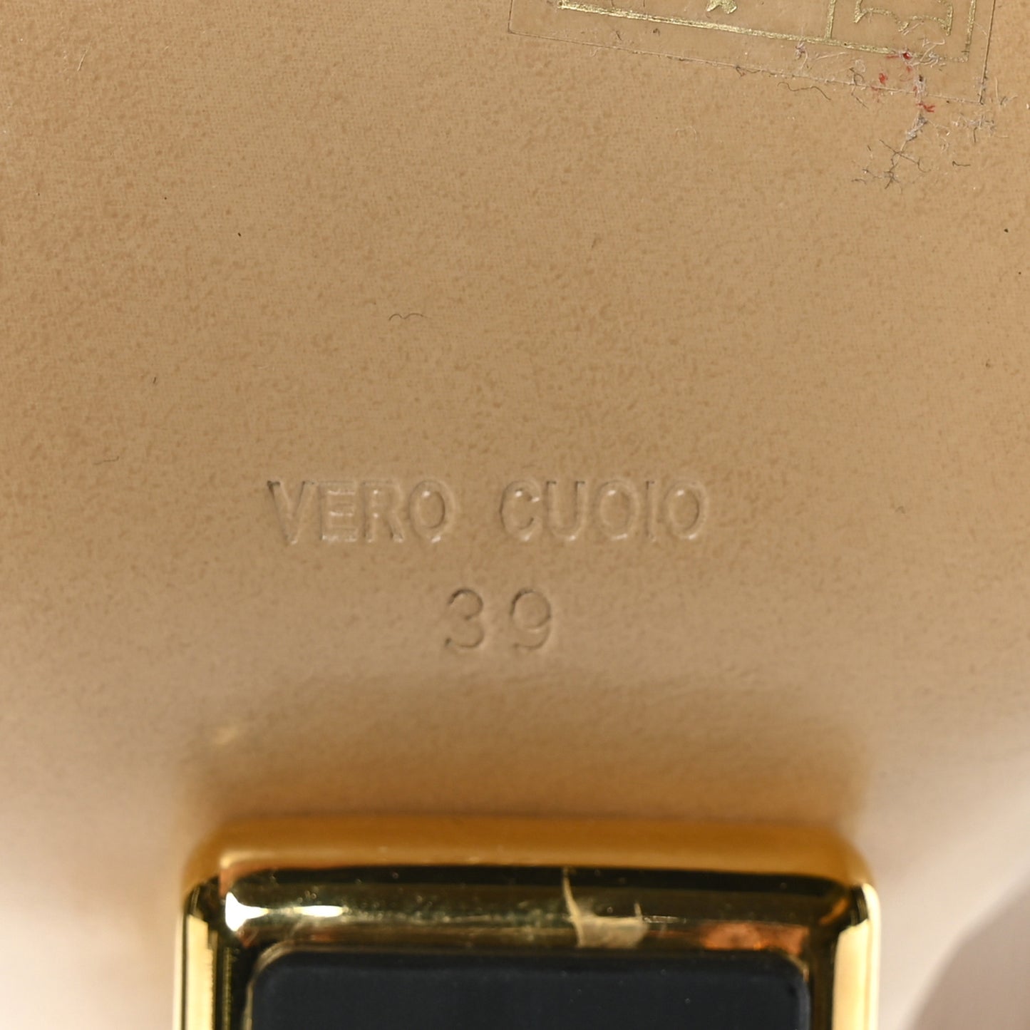 Vitello Fendi First 95mm Slingback Sandals 39 Poudre
