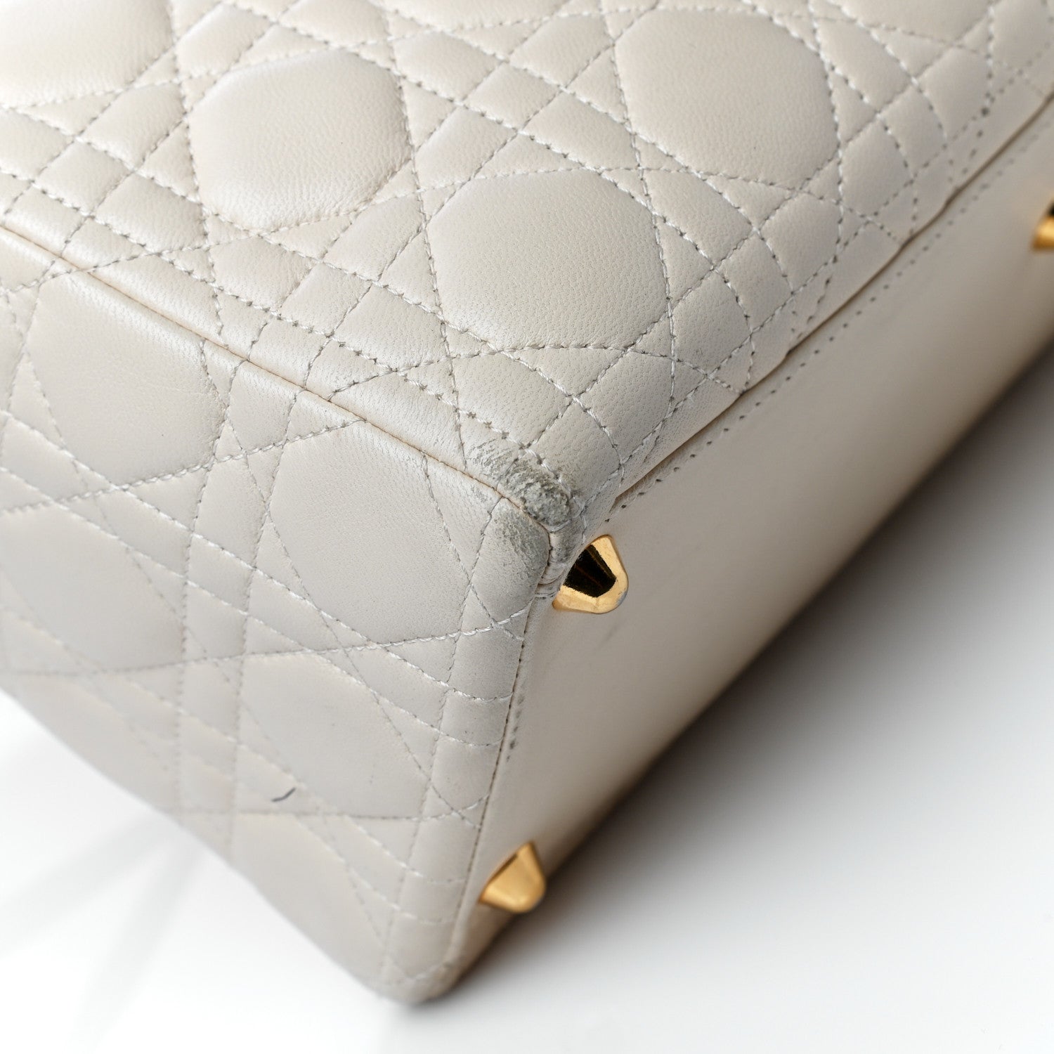 Christian Dior Lambskin Cannage Large Lady Dior Light Beige 10 of 35