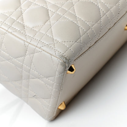 Christian Dior Lambskin Cannage Large Lady Dior Light Beige 10 of 35