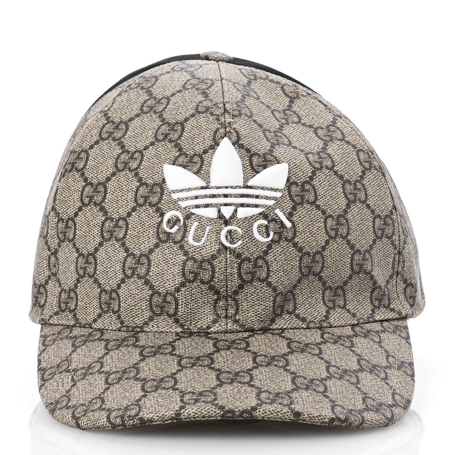 Gucci X ADIDAS GG Supreme Monogram Double Sided Baseball Hat L Beige Ebony Black 3 of 8