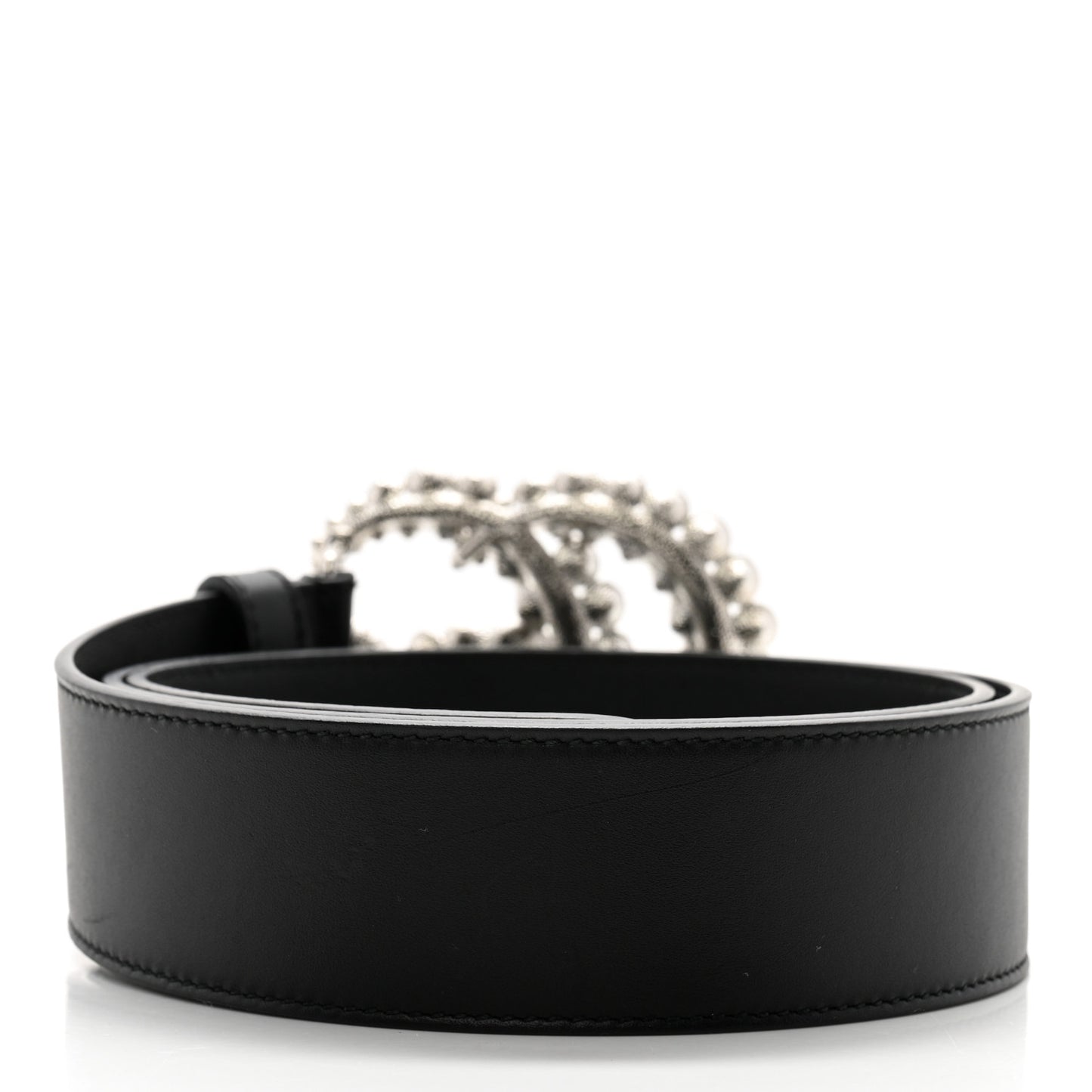 Calfskin Crystal Double G 40mm Belt 90 36 Black