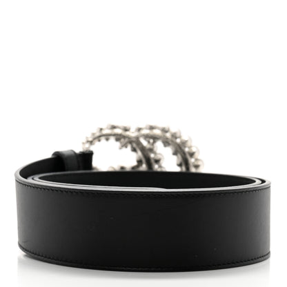 Gucci Calfskin Crystal Double G 40mm Belt 90 36 Black 2 of 8