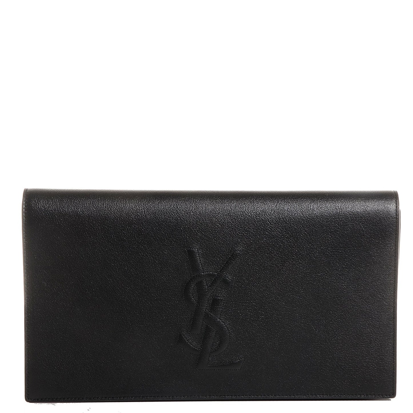 Calfskin Monogram Large Belle De Jour Clutch Black
