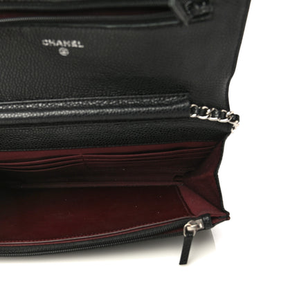 Chanel Caviar Quilted Wallet On Chain WOC Black 9 of 29