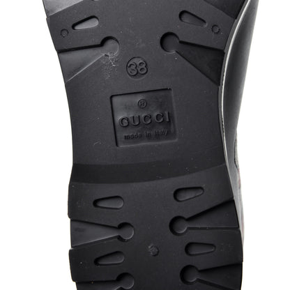 Gucci GG Supreme Monogram Blooms Flat Rubber Boots 38 Beige Multicolor 5 of 6