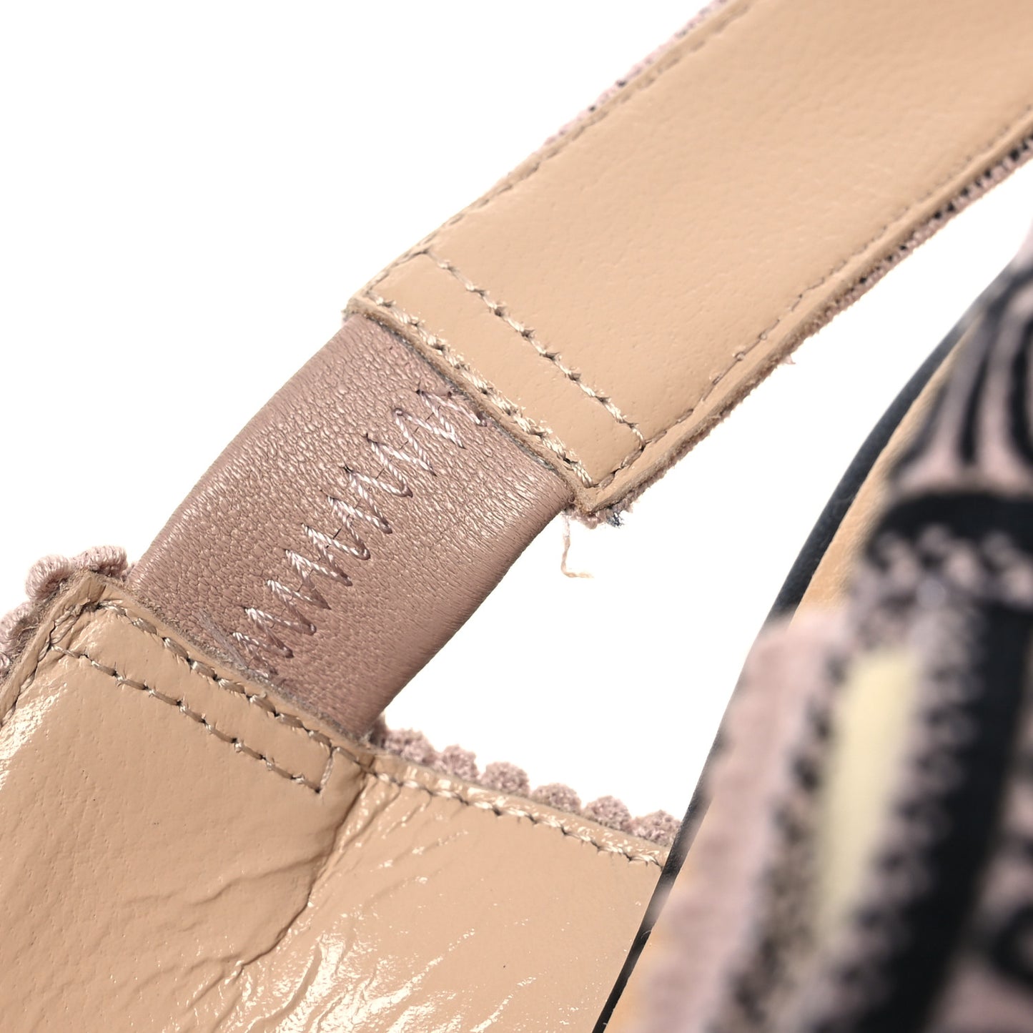 Canvas Embroidered Jardin Botanique J'Adoir Slingback 100mm Pumps 40 Black Nude