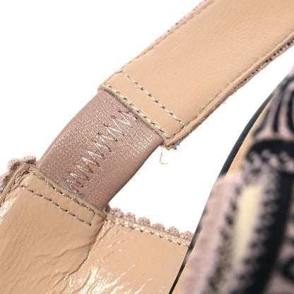 Christian Dior Canvas Embroidered Jardin Botanique J'Adoir Slingback 100mm Pumps 40 Black Nude 10 of 10