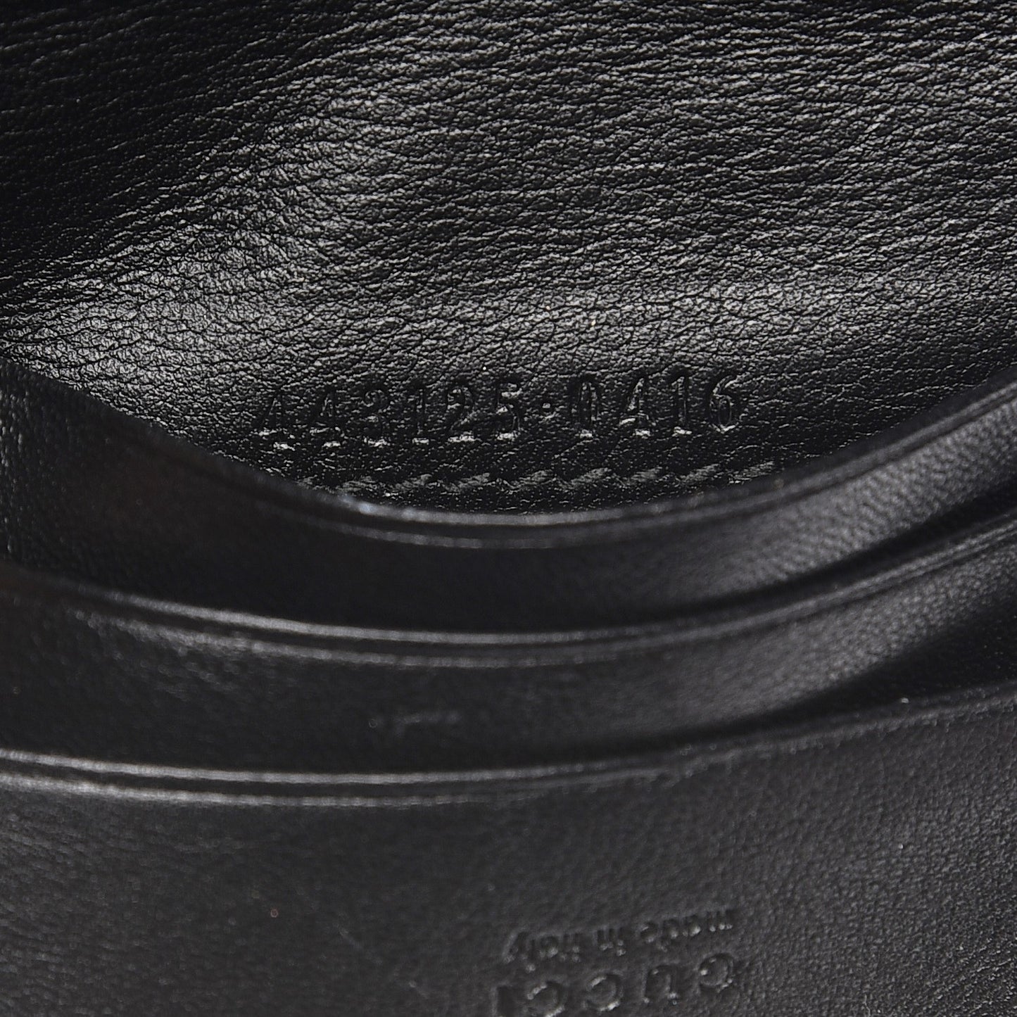 Calfskin Matelasse GG Marmont Card Case Black