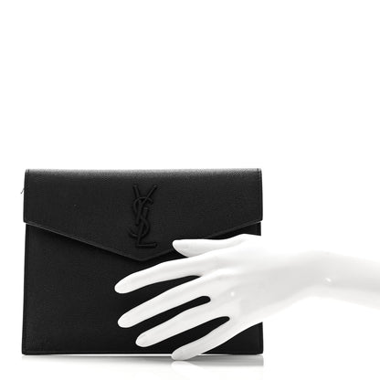 Saint Laurent Grain De Poudre Uptown Baby Pouch Black 2 of 8