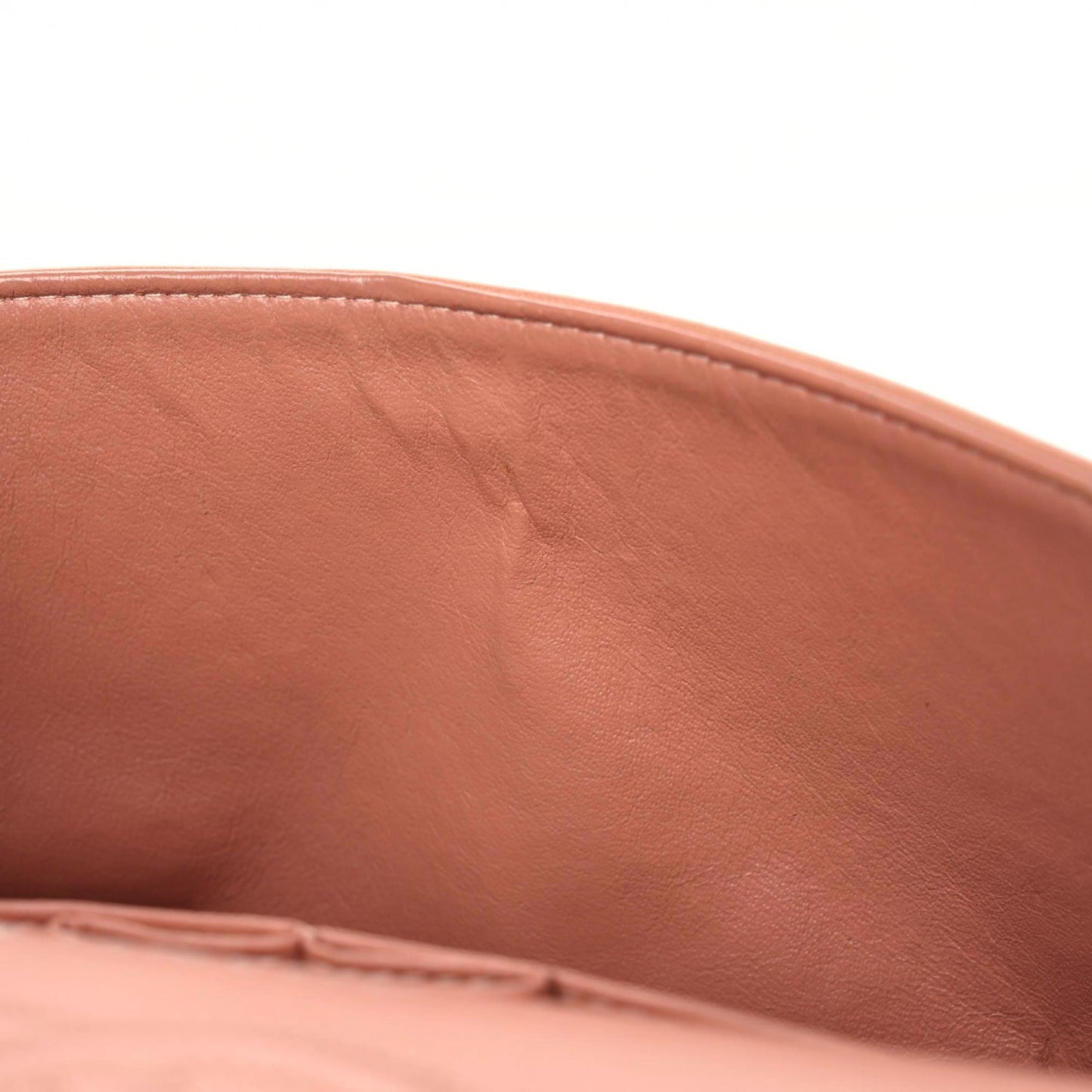 Lambskin Quilted Medium Double Flap Light Pink