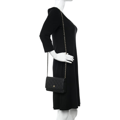Chanel Caviar Quilted Wallet on Chain WOC Black 3 of 11