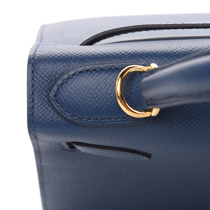 Hermes Epsom Kelly Sellier 28 Bleu De Malte 28 of 36