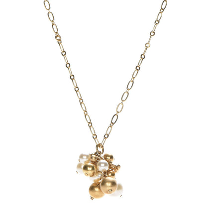 Chanel Pearl Cluster CC Pendant Necklace Gold 1 of 5