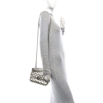 Valentino Garavani Metallic Nappa Small Rockstud Spike Shoulder Bag Silver 2 of 13