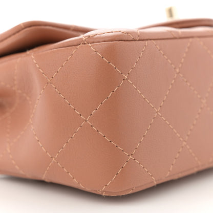 Chanel Lambskin Quilted Mini Rectangular Flap Brown 9 of 12