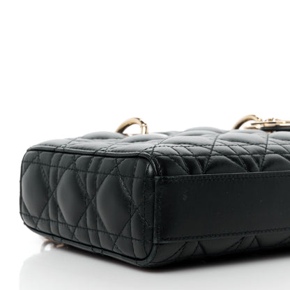 Christian Dior Lambskin Cannage Small Lady D-Joy Black 9 of 10