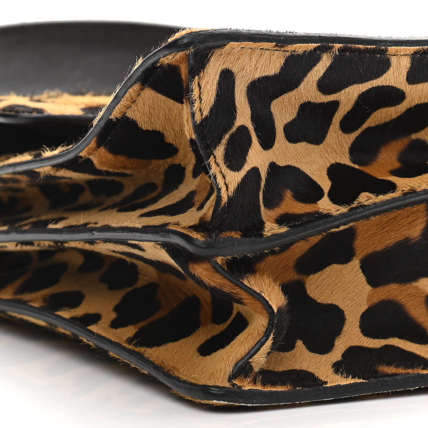 Miu Miu Pony Hair Leopard Print Confidential Logo Shoulder Bag 9 of 11