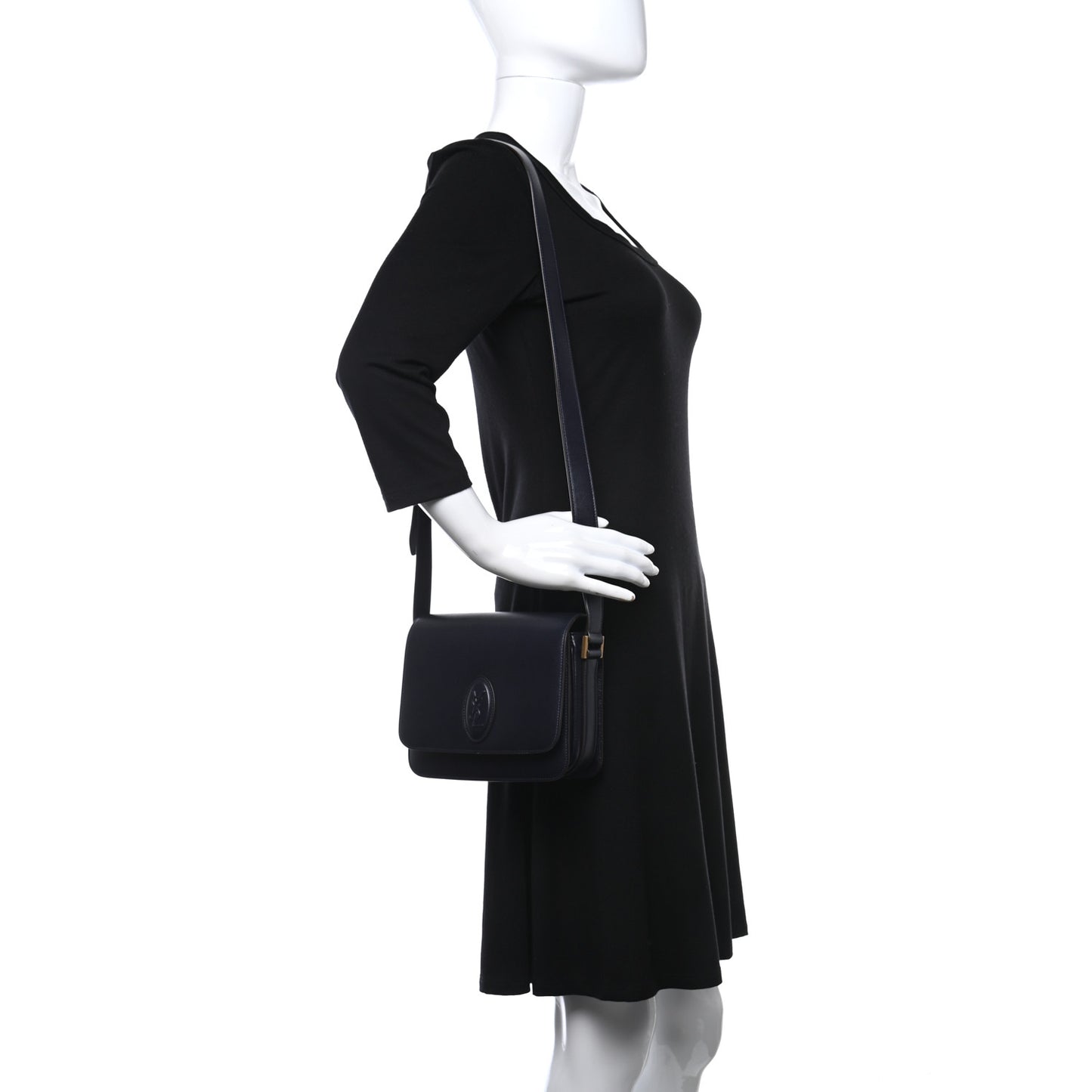 Calfskin Le 61 Shoulder Bag Navy