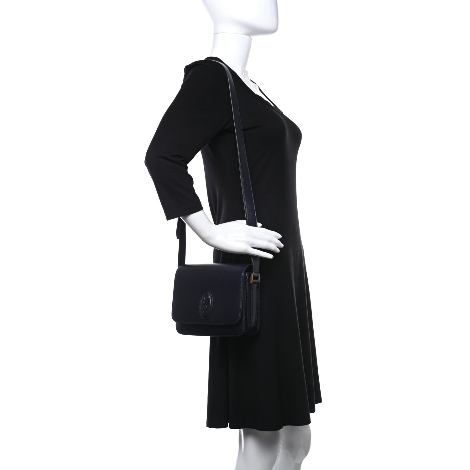 Saint Laurent Calfskin Le 61 Shoulder Bag Navy 3 of 9