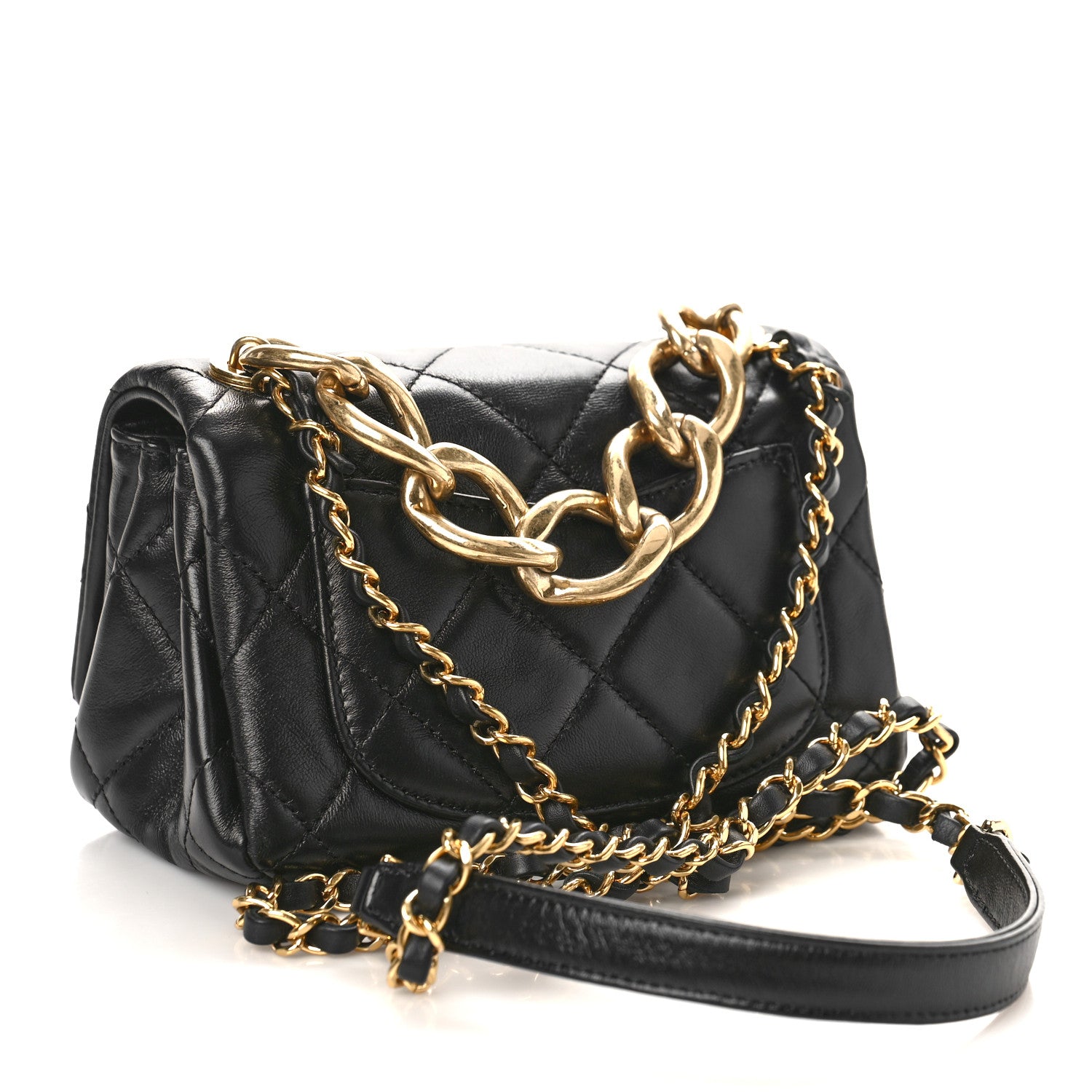 Chanel Lambskin Quilted Mini Color Match Flap Black 3 of 9