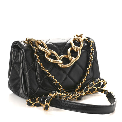 Chanel Lambskin Quilted Mini Color Match Flap Black 3 of 9