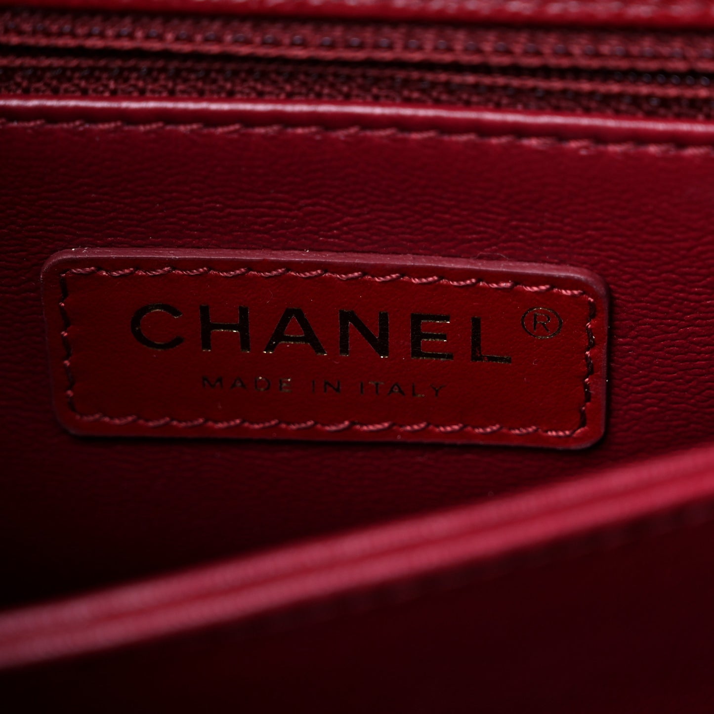 Caviar Lizard Embossed Quilted Mini Coco Handle Flap Burgundy