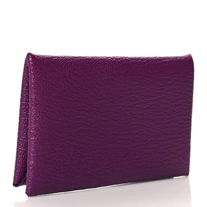 Hermes Chevre Mysore Calvi Card Case Anemone 3 of 8