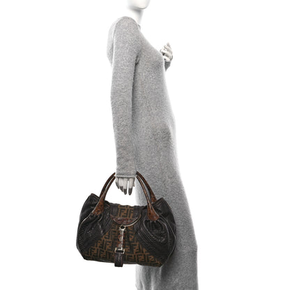 Fendi Zucca Nappa Nuvolata Vitello Tortuga Spy Tobacco Moro 2 of 13