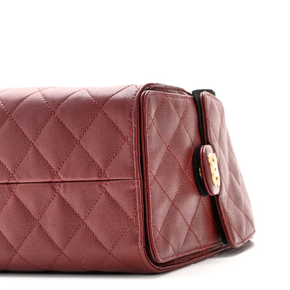 Chanel Caviar Quilted Small Chanel 25 Handbag Burgundy 10 of 10